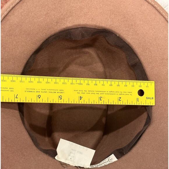 Vintage B. Altman & Co New York Tan Brown Bowler Fedora Hat 100% Wool England